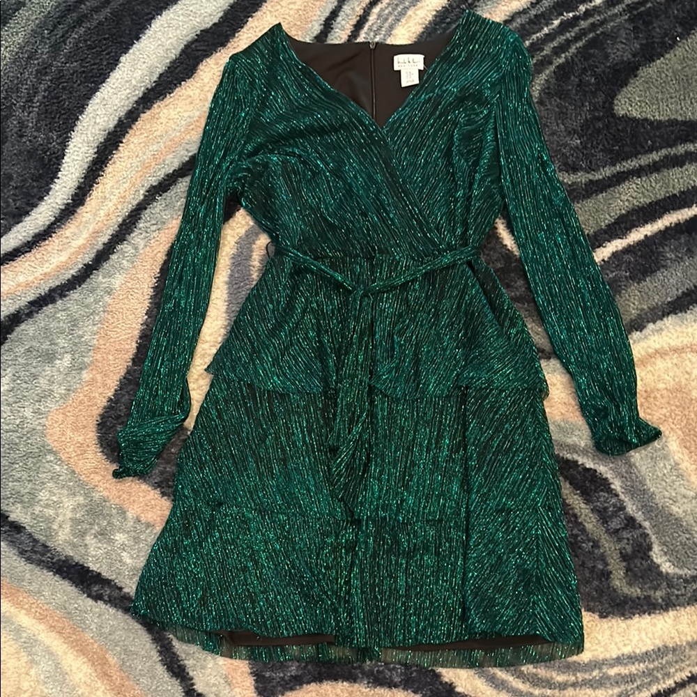 Teal Metallic Dress